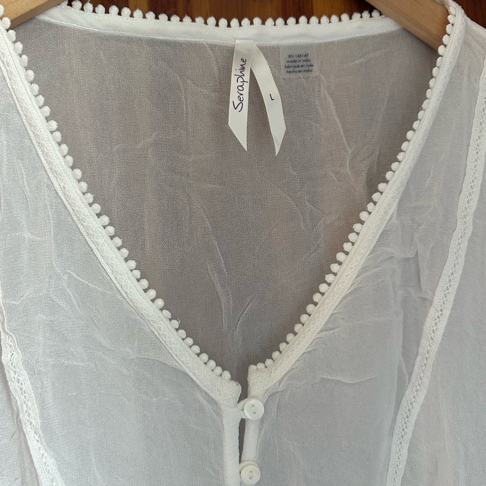 Seraphine Ivory Maternity Kaftan Swim Cover-Up - Picture 4 of 5
